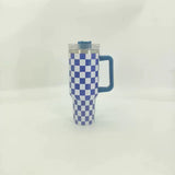 Double wall stainless steel 40oz H1.0 H2.0 checkered tumblers_nina