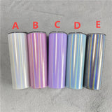 Rts usa_20oz holographic macaron shimmer glitter straight blank sublimation tumblers_nina