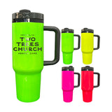 Rts usa_mirror black plated underneath 40oz H2.0 NEON colored blank sublimation tumbler mugs_nina