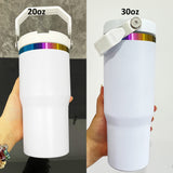 Rts usa_20oz rainbow plated kids flip top straw tumbler mugs for laser engraving_nina