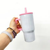 Rts usa_Glow in dark 20oz 40oz white sublimation kids flip straw leak proof tumblers for sublimation_nina