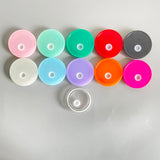 colorful replacement plastic pp acrylic lid for 16oz glass can _nina