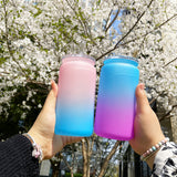 16oz gradient ombre matt colored acrylic plastic cans with lids_nina