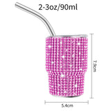 2oz 3oz mini bling rhinestone shot glass tumblers with lids and metal straws_nina