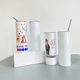 Rts usa_20oz flat bottom white sublimation skinny straight tumblers with all accessories_nina