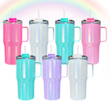 20oz kids sparkly shimmer holographic glitter blank sublimation quencher tumbler mugs_nina