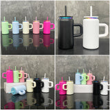 Rts usa_16oz rainbow plated stainless steel metal mugs with handle for kids_nina