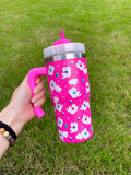 Rts usa_3D cute design printed H2.0 20oz kids tumblers with removable handle_nina