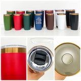 Mini size 10oz copper & rainbow plated coffee mugs tumblers with magnetic lids_nina