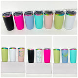Mini size 10oz copper & rainbow plated coffee mugs tumblers with magnetic lids_nina