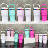 20oz rainbow plated kids flip top straw tumbler mugs for laser engraving_nina