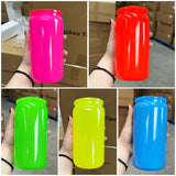 Rts usa_16oz neon colored blank sublimation beer glass cans for UV DTF wraps _nina