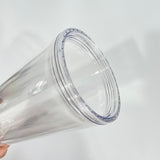 Rts usa_24oz double wall plastic acrylic boba bubble pre-drilled snow globe Leak proof tumblers_nina
