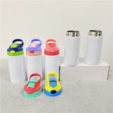 12oz 20oz white blank sublimation kids water bottles with flip top lids_nina