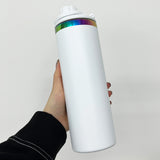 rainbow underneath 20oz straight sports water bottle for laser engraving_nina