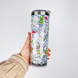 Rts usa_20oz DIY glitter snow globe skinny straight storyboard tumblers_nina