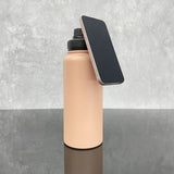 32oz powder coated mirror copper plated underneath water bottles with magnetic phone holder_nina