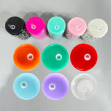 colorful replacement plastic pp acrylic lid for 16oz glass can _nina