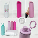 Rts usa_Outdoors blank sublimation macaron 20oz straight sports water bottles with 2 lids_nina