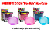 Rts usa_Needoh 5.5 cm Slow Rise Nice Ice Cube Squishy Squeeze toys for Stress Relief with gift box_nina