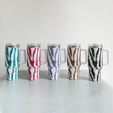 40oz multicolour rhinestone bling studded 40oz zebra stripe tumblers_nina