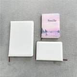 White Sublimation Blanks DIY Craft PU leather full printing Journal Diary A4 A5 A6 B5 Lined notebook_nina