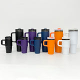 Rts usa_Halloween Parents child style 14oz 40oz mirror black plated tumblers with removable handle for laser_nina