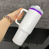 Rts usa_40oz black white powder coated purple plated underneath H2.0 quencher tumblers_nina