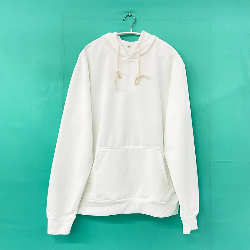 White Sublimation Blank women's men's Plus Size 100% Polyester hoodies_nina