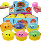 pectin glitter Bao Bun Dumpling Squeeze squishy toys with steamer basket_nina