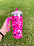 Rts usa_3D cute design printed H2.0 20oz kids tumblers with removable handle_nina