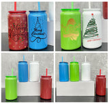 Rts usa_Christmas red green baby blue 16oz stainless steel cans for sublimation_nina