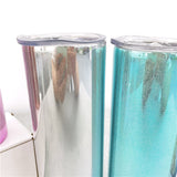 20oz blank sublimation magic mirror metallic electroplate holographic skinny tumblers_nina