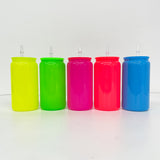 Rts usa_16oz neon colored blank sublimation beer glass cans for UV DTF wraps _nina