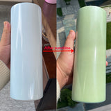 20oz UV color change and glow in dark white skinny straight tumbler_nina