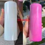 20oz UV color change and glow in dark white skinny straight tumbler_nina