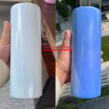 20oz UV color change and glow in dark white skinny straight tumbler_nina