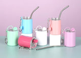 3oz mini stainless steel tumbler keychains with lids and metal straws_nina