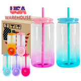 Rts usa_16oz clear transparent colored ombre gradient jelly beer soda plastic glass cans with colorful lids_nina