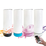 Rts usa_USB Charging stainless steel vacuum insulated 20oz white sublimation straight speaker tumblers_nina