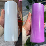 20oz UV color change and glow in dark white skinny straight tumbler_nina