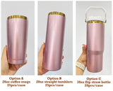 20oz 30oz shiny rose pink gold plated tumblers for sublimation and laser engraving_nina