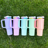 Rts usa_40oz H2.0 macaron powder coated rainbow plated quencher tumbler mugs cups_nina