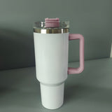 40oz H1.0 white blank sublimation quencher tumblers with colored lids and handles_nina