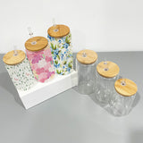 Rts usa_12oz 16oz 20oz blank sublimation clear frosted glass cans with bamboo lids_nina