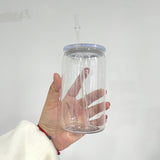 Rts usa_16oz 20oz BPA free unbreakable clear transparent colored jelly PET plastic can soda beer cans for UV DTF wraps_nina