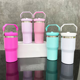 Rts usa_20oz blank sublimation macarone colors Kids flip top straw tumbler water bottle_nina