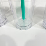 Rts usa_24oz double wall plastic acrylic boba bubble pre-drilled snow globe Leak proof tumblers_nina