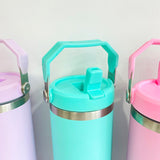 Rts usa_30oz matte macaron blank sublimation double wall stainless steel vacuum insulated leak proof flip straw tumbler water bottles with handle_nina