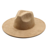 9.5cm blank suede western cowboy wide brim Suede hats for laser engraving burning_nina